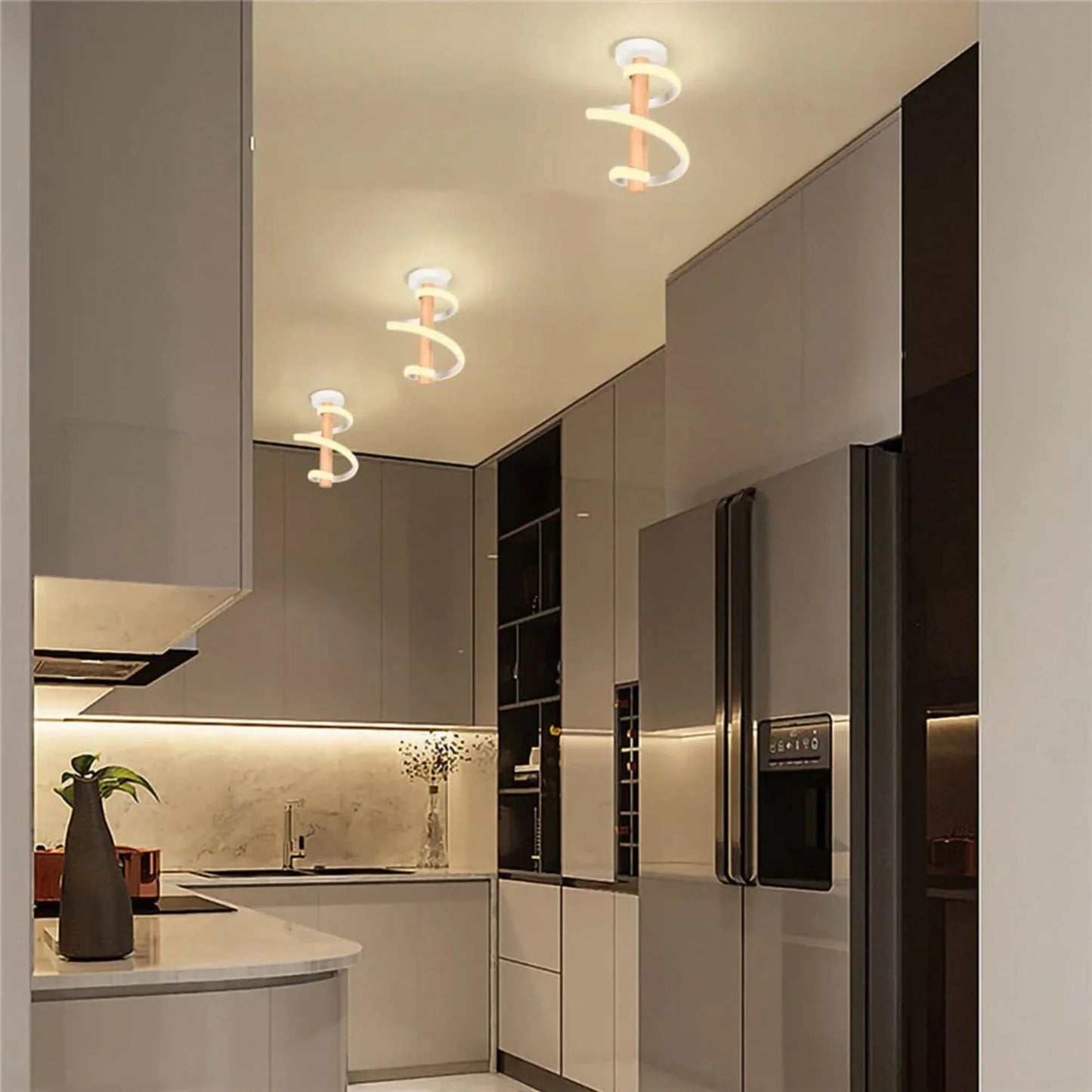 Modern Spiral Ceiling Light - Sleek Interior Lighting Design