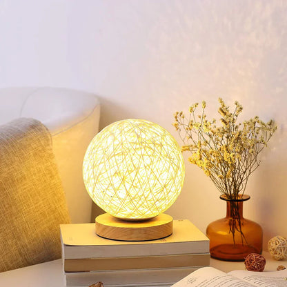 Handcrafted Rattan Table Lamp - Elegant Ambient Lighting