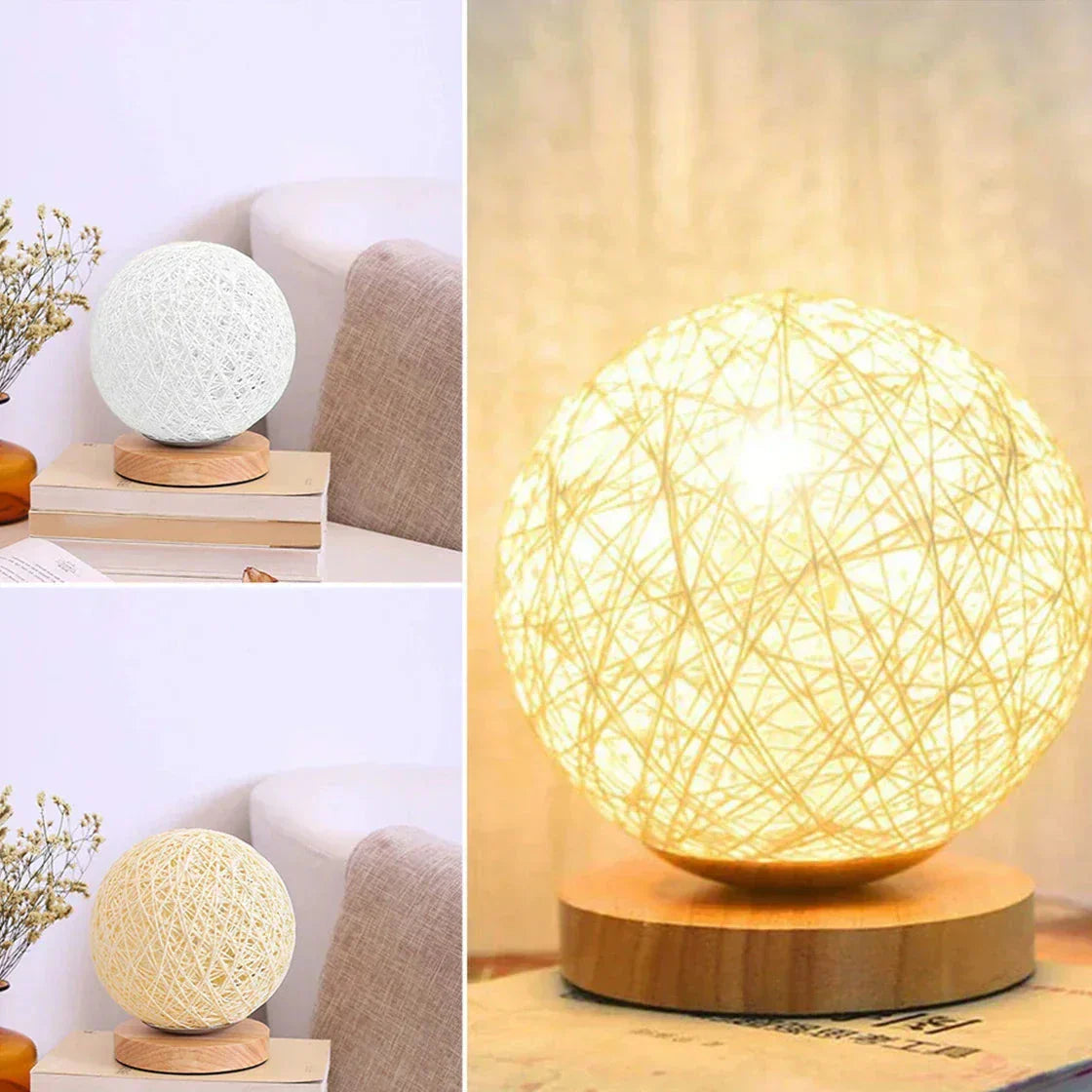 Handcrafted Rattan Table Lamp - Elegant Ambient Lighting