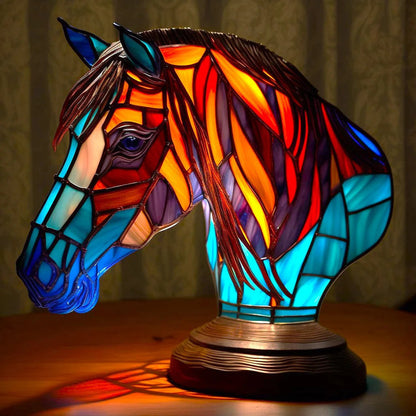 Tiffany Style Animal Lamp - Unique Handmade Design - Resin & Glass