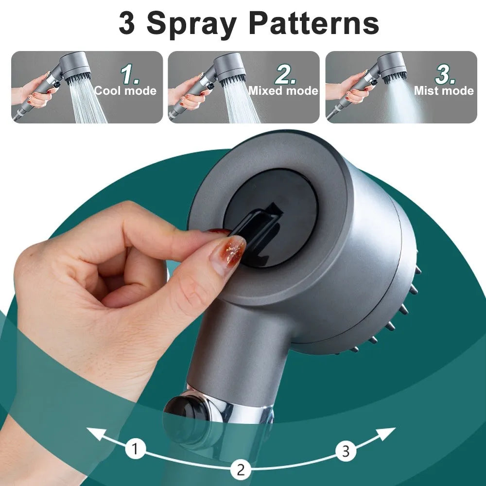 High-Pressure Handheld Shower Head - Adjustable Water Flow Technology