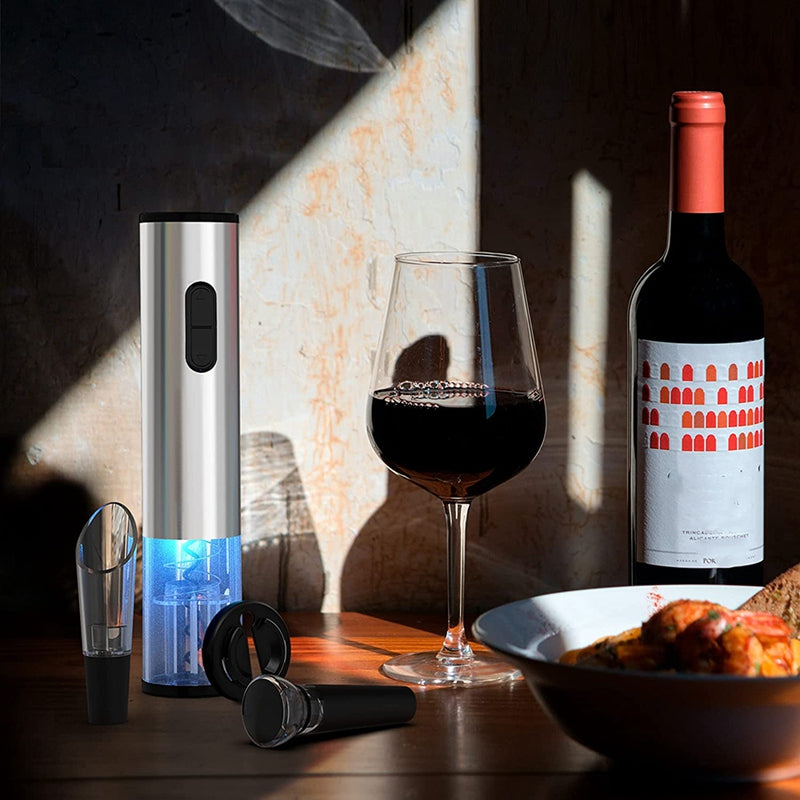 Electric Wine Opener Set - Effortless Elegance For Wine Lovers