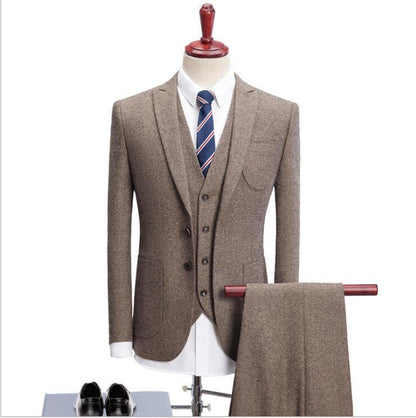 Men's Three-Piece Suit - Timeless Elegance and Comfort