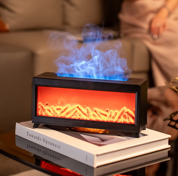 Modern LED Flame Humidifier - Stylish Home Ambiance Creator