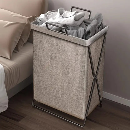 Foldable Laundry Basket With Sturdy Frame - Space-Saving Solution