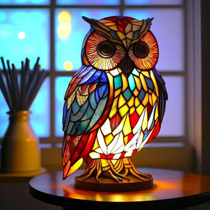 Tiffany Style Animal Lamp - Unique Handmade Design - Resin & Glass