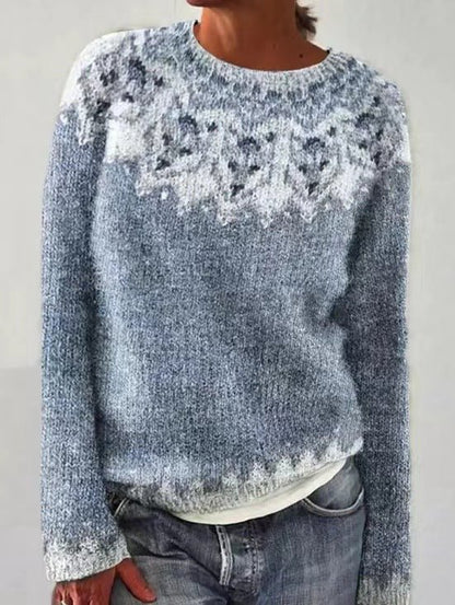 Patterned Knit Sweater - Cozy And Stylish Winter Wear