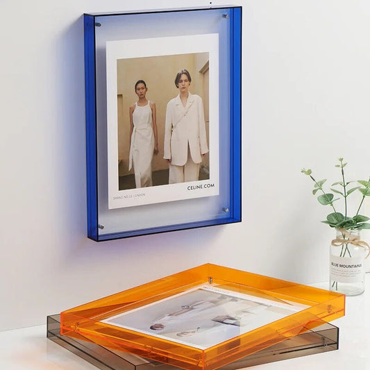 Acrylic Wall Picture Frame - Modern Transparent Display for Artwork and Photos