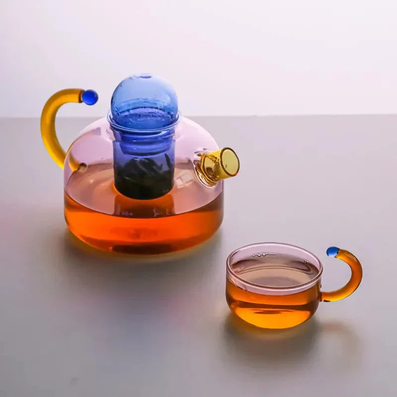 Glass Tea Kettle Set - Artistic Brewing and Serving Experience