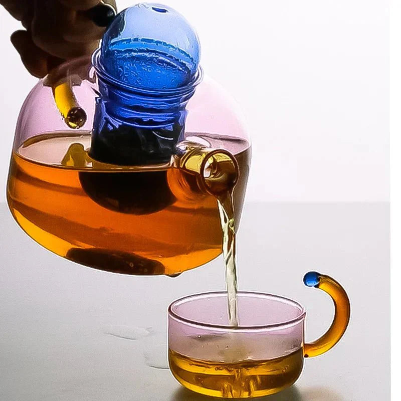 Glass Tea Kettle Set - Artistic Brewing and Serving Experience