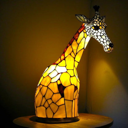 Tiffany Style Animal Lamp - Unique Handmade Design - Resin & Glass