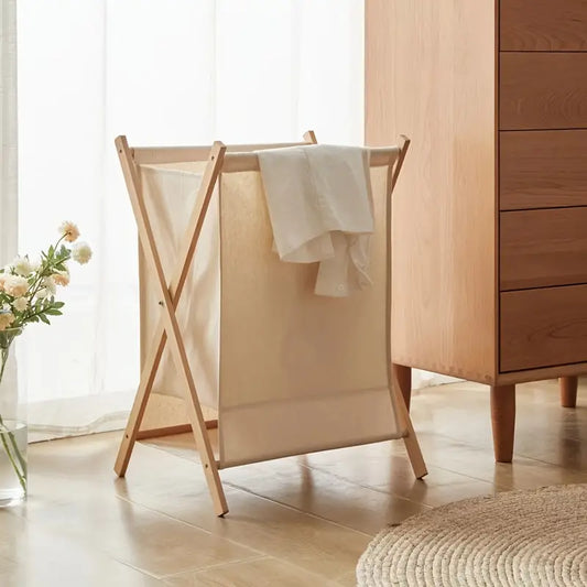 Wooden Frame Laundry Hamper - Minimalist And Practical Design