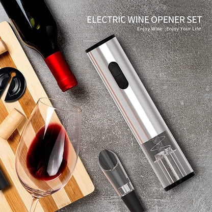 Electric Wine Opener Set - Effortless Elegance For Wine Lovers