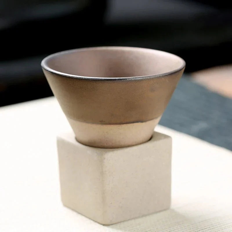 Handcrafted Ceramic Tea Cup - Unique Artistic Design