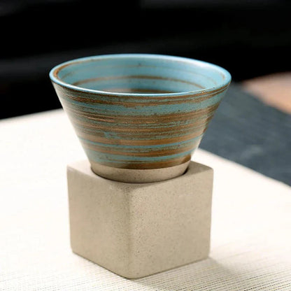 Handcrafted Ceramic Tea Cup - Unique Artistic Design