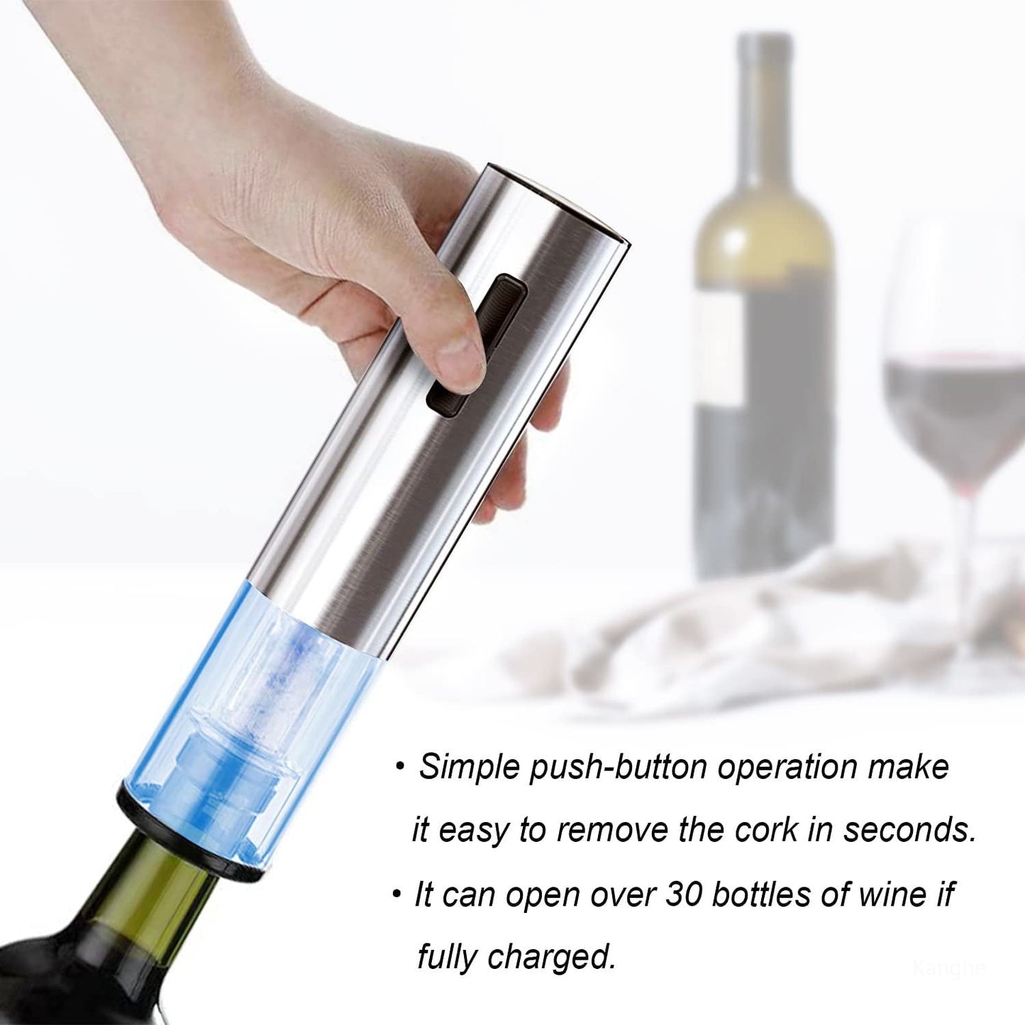 Electric Wine Opener Set - Effortless Elegance For Wine Lovers