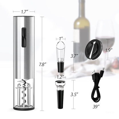 Electric Wine Opener Set - Effortless Elegance For Wine Lovers