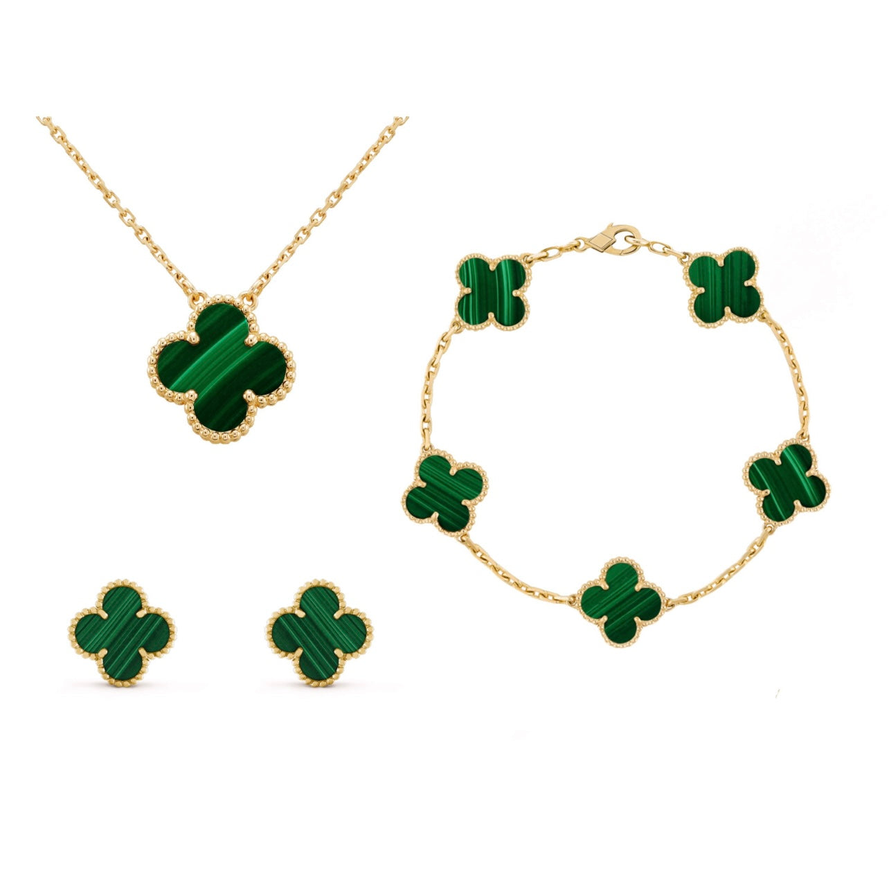 Elegant Clover Jewelry Set - Timeless Accessories For Any Occasion