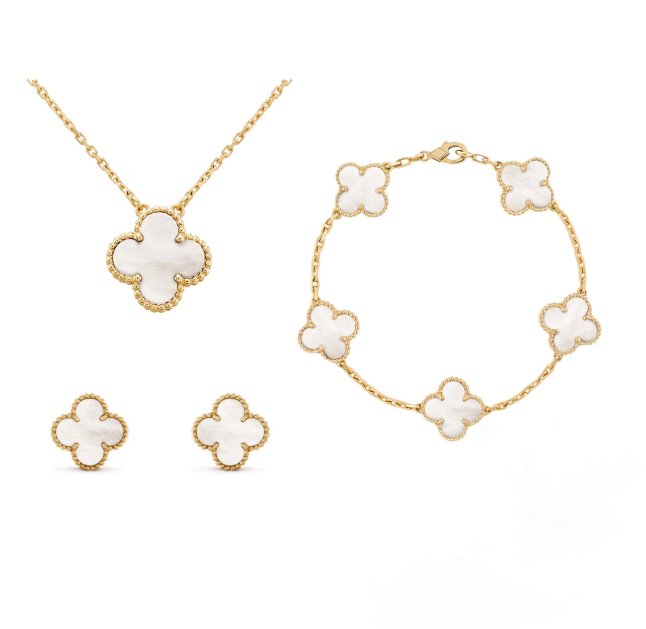 Elegant Clover Jewelry Set - Timeless Accessories For Any Occasion