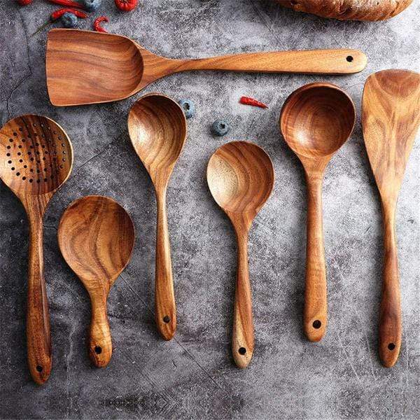 Handcrafted Wooden Cooking Utensil Set – Durable And Eco-Friendly Kitchen Tools