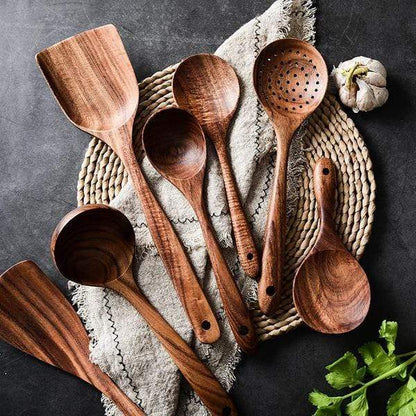 Handcrafted Wooden Cooking Utensil Set – Durable And Eco-Friendly Kitchen Tools