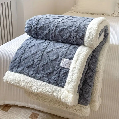 Luxurious Sherpa Throw Blanket - Ultra-Soft & Cozy Bed Accessory