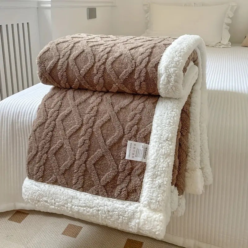 Luxurious Sherpa Throw Blanket - Ultra-Soft & Cozy Bed Accessory