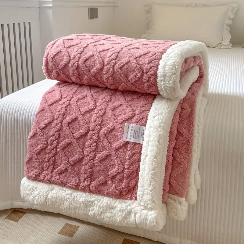 Luxurious Sherpa Throw Blanket - Ultra-Soft & Cozy Bed Accessory