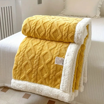 Luxurious Sherpa Throw Blanket - Ultra-Soft & Cozy Bed Accessory