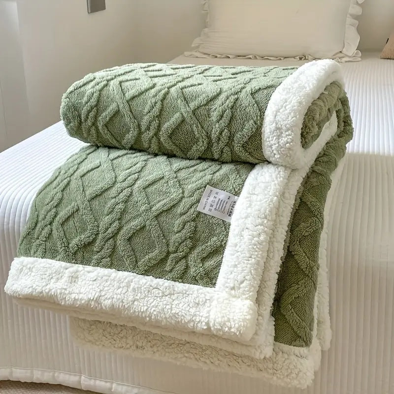 Luxurious Sherpa Throw Blanket - Ultra-Soft & Cozy Bed Accessory