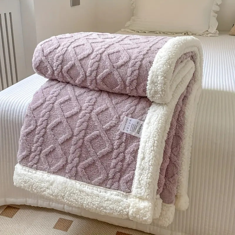 Luxurious Sherpa Throw Blanket - Ultra-Soft & Cozy Bed Accessory