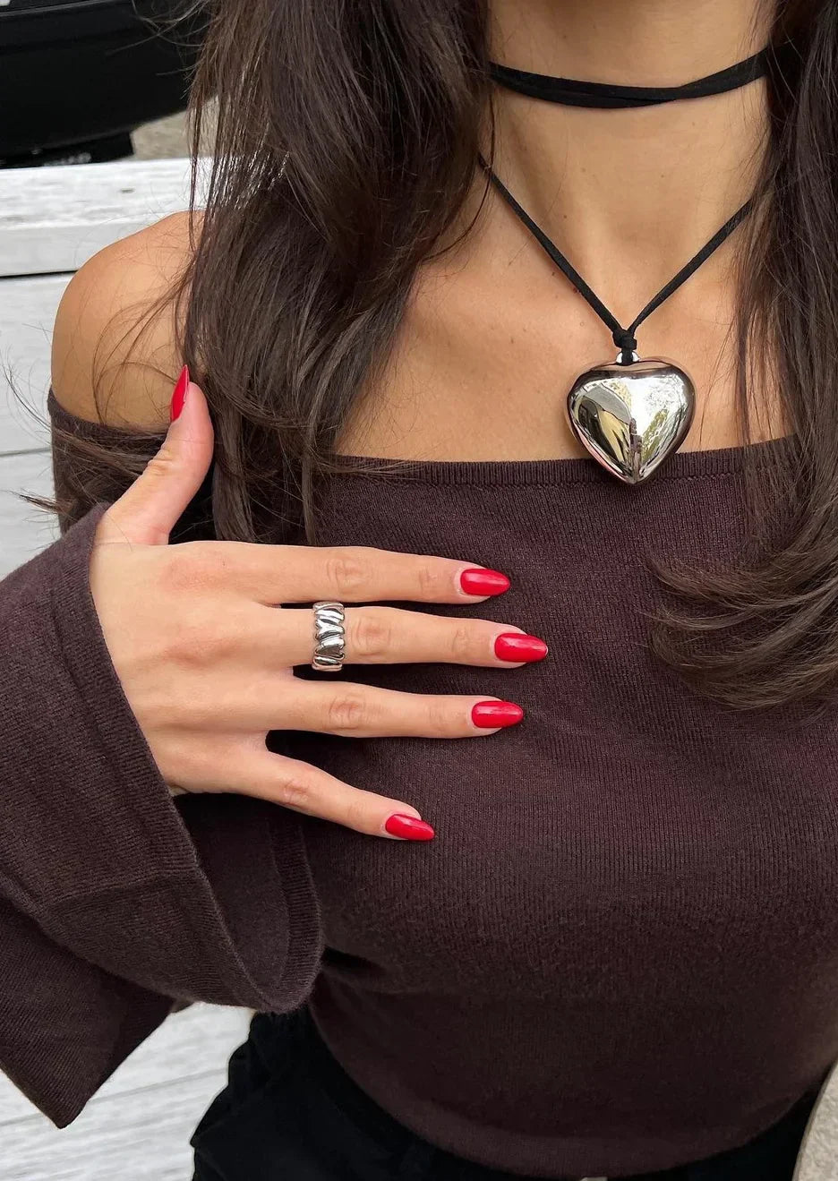 Heart-Shaped Adjustable Ring - Elegant Jewelry for Every Occasion