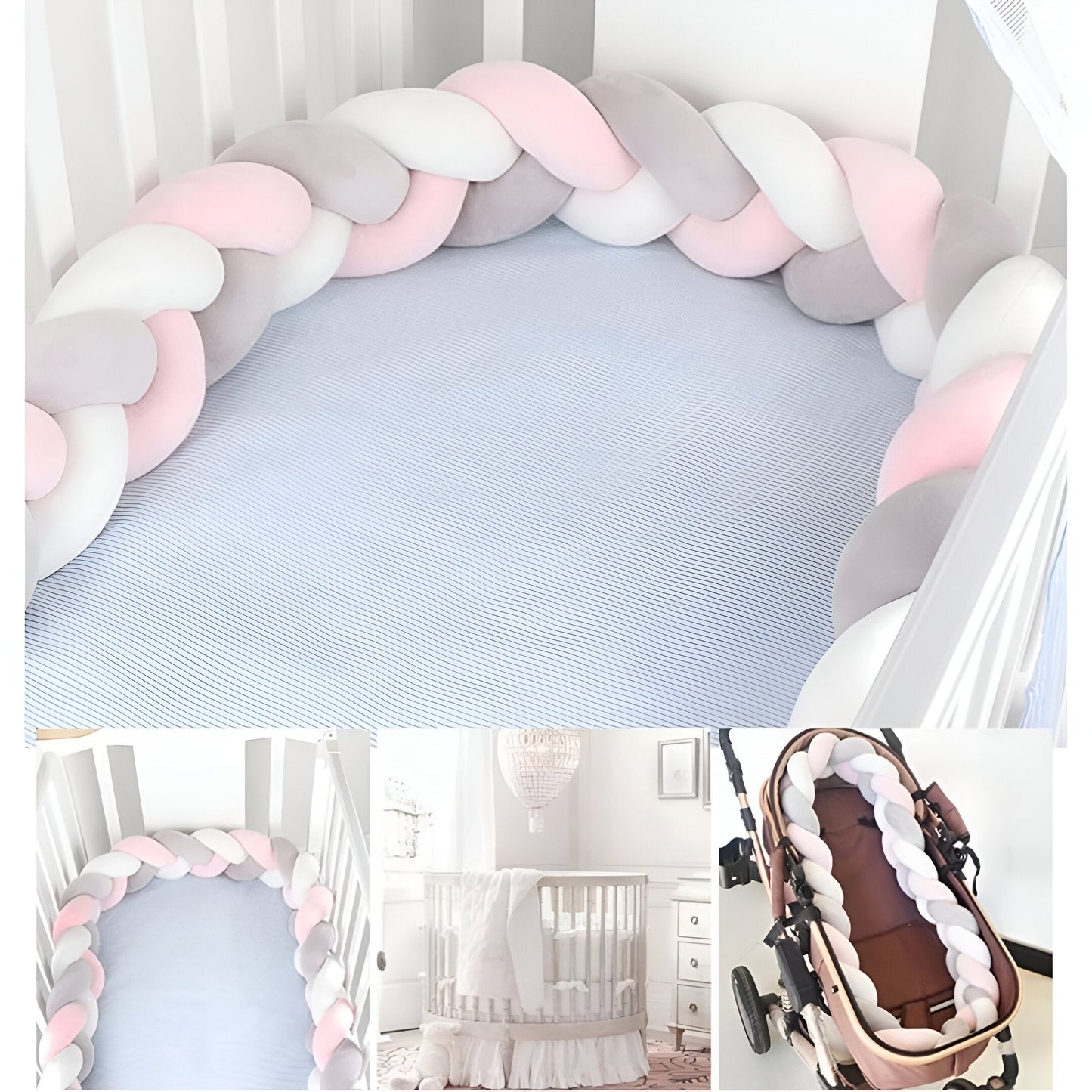 Braided Baby Crib Bumper – Safe and Stylish Nursery Decor