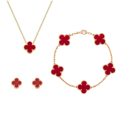 Elegant Clover Jewelry Set - Timeless Accessories For Any Occasion