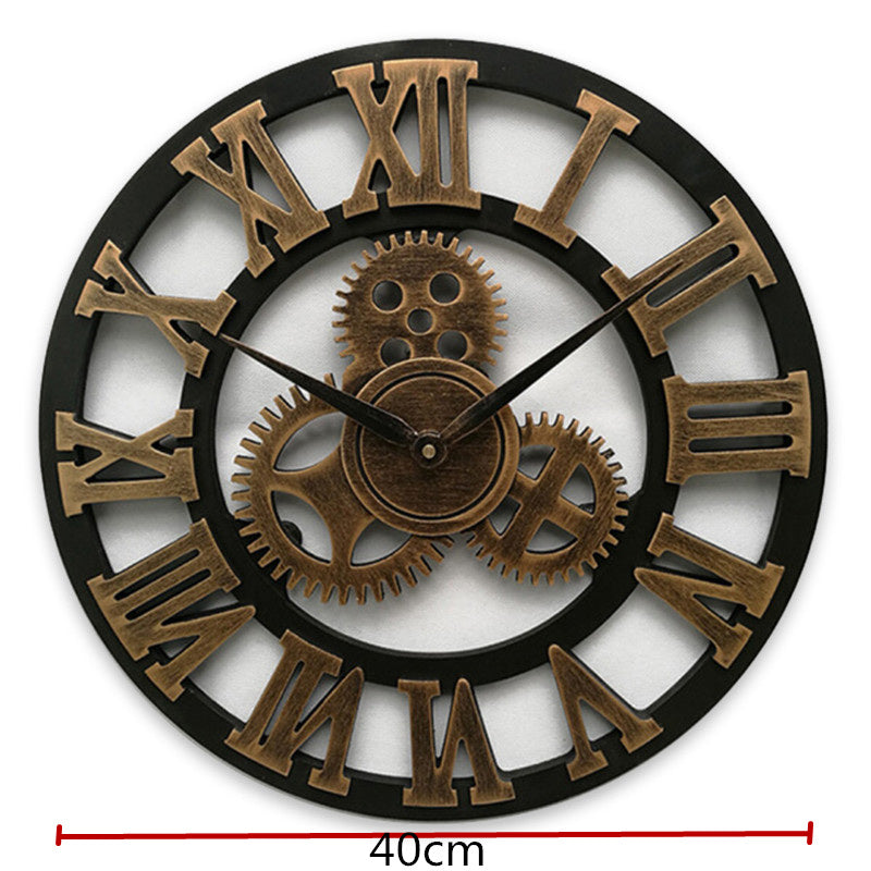 Industrial Gear Wall Clock - Vintage Mechanical Style