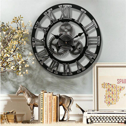 Industrial Gear Wall Clock - Vintage Mechanical Style